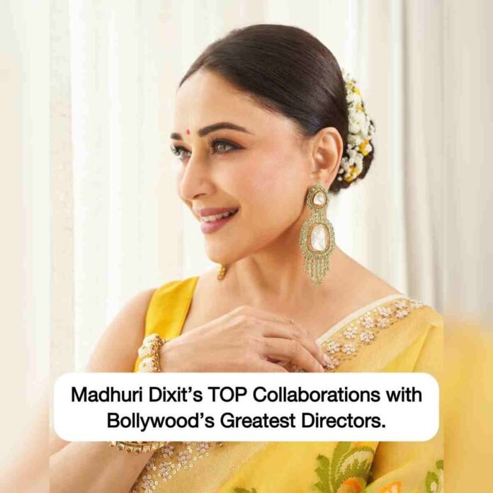 Madhuri Dixit, Bollywood, Indian Cinema, Bollywood Actresses, Bollywood Directors, Film Industry, Subhash Ghai, Sanjay Leela Bhansali, Indra Kumar, Rajkumar Santoshi, Sooraj Barjatya, Yash Chopra, Anil Mehta, N. Chandra, Lawrence D'Souza, Vidhu Vinod Chopra, Anees Bazmee, Bollywood Collaborations, Iconic Bollywood Performances, Best Bollywood Movies, Bollywood History, Madhuri Dixit Best Performances, Madhuri Dixit Career Highlights, Madhuri Dixit and Sanjay Leela Bhansali, Madhuri Dixit and Yash Chopra, Madhuri Dixit and Subhash Ghai, Bollywood's Golden Era, Best Bollywood Actresses of All Time, Bollywood's Most Beautiful Actress, Bollywood's Most Talented Actress,