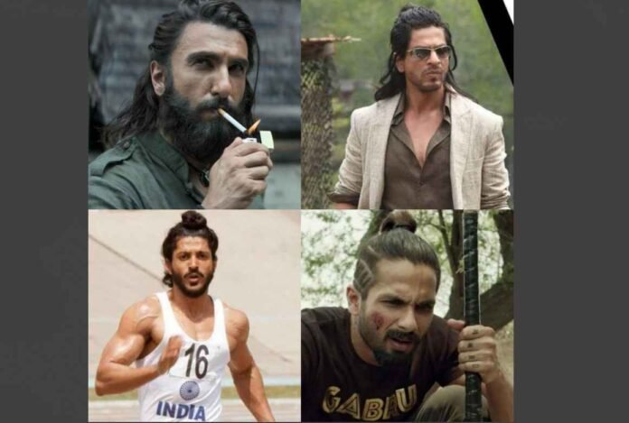 Bollywood, man-bun, Indian cinema, character symbolism, Ranveer Singh, Dhurandhar, Shah Rukh Khan, Don, Shahid Kapoor, Udta Punjab, Farhan Akhtar, Bhaag Milkha Bhaag, Hrithik Roshan, Mohenjo Daro, hair trends, cinematic style
