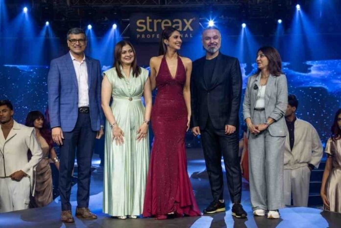 Streax Professional, Vaani Kapoor, MEGA SHOW 2025, EVOQUE Collection, hair trends, professional hair care, salon products, beauty industry, skincare, hair color