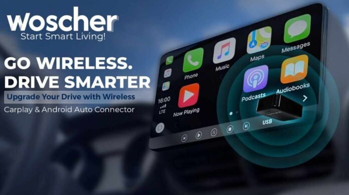 WOSCHER AirLink, Wireless CarPlay Adapter, Wireless Android Auto Adapter, CarPlay Wireless India, Android Auto Wireless India, Car Accessories 2024, Car Tech Upgrade, Wireless Car Adapter, Plug & Play CarPlay, Best CarPlay Adapter India, Automotive Gadgets, In-Car Connectivity, CarPlay Android Auto Wireless