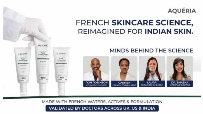 Aqueria skincare India, French skincare brand India, dermaceutical skincare, science led skincare
