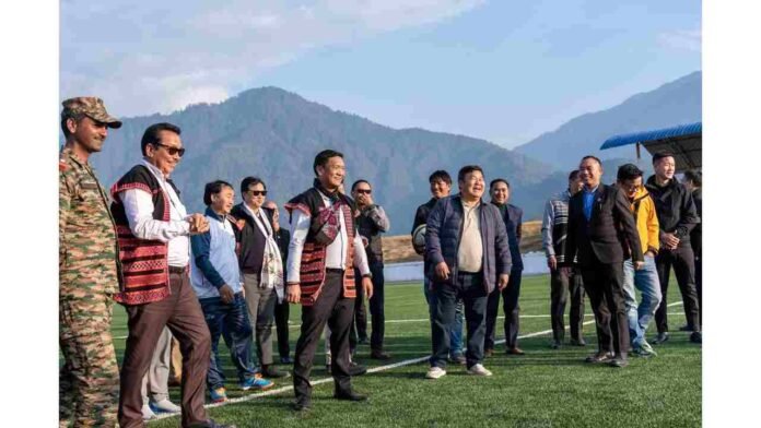 Gallant Sports, Anini Stadium, FIFA standard football turf, Arunachal Pradesh sports infrastructure, artificial football ground India, north east football development, FIFA Quality turf India