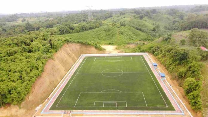 Gallant Sports & Infra Ltd, FIFA-approved football field, synthetic football turf, Mungiakami Tripura, Tripura sports infrastructure, football field project, synthetic turf installation, grassroots football, sports infrastructure India, Nasir Ali CEO, Tripura Housing and Construction Board, Khowai District, Teliamura Sub-Division, football development Northeast India, government sports infrastructure